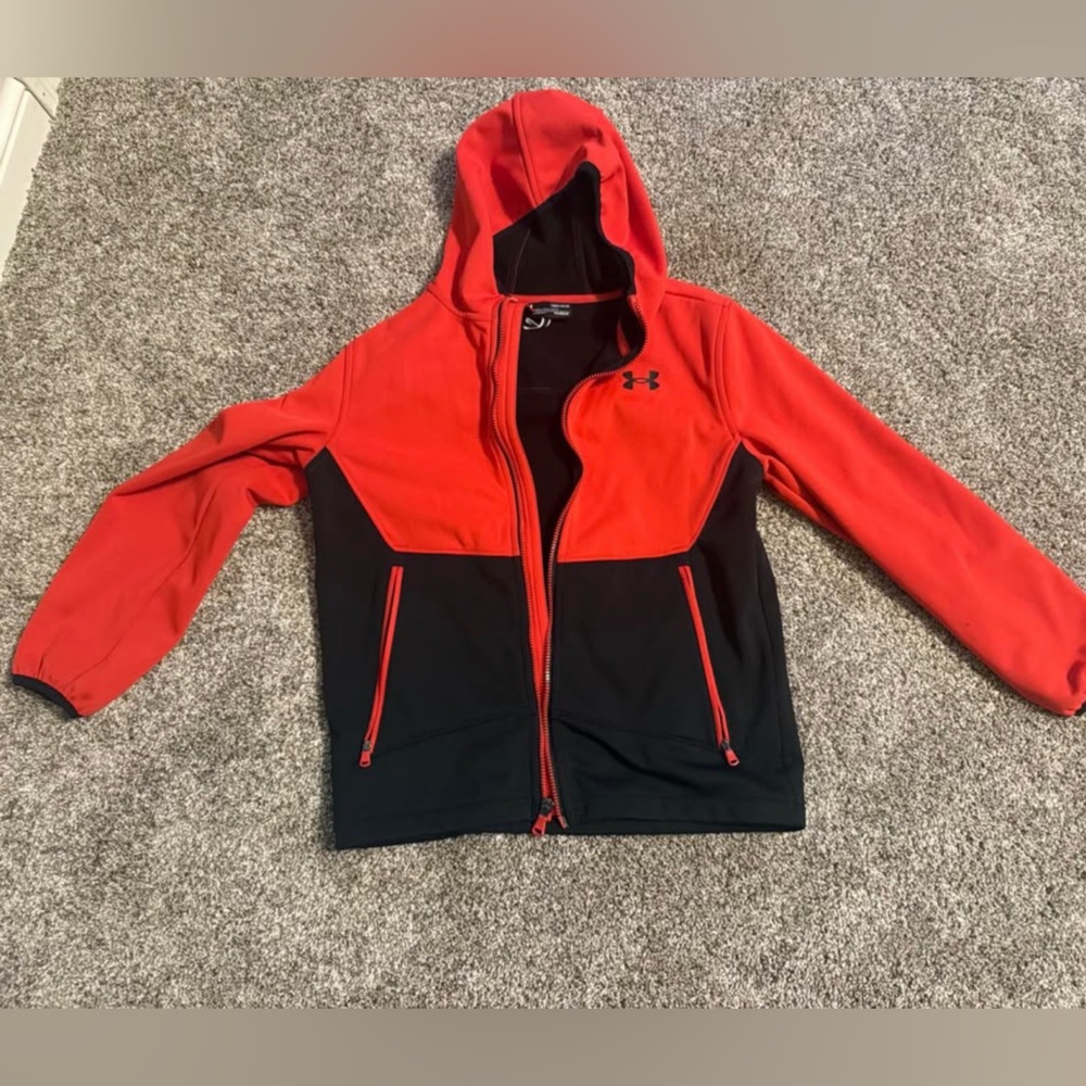 Under Armour Kids YM Red and Black Jacket Cold Gear